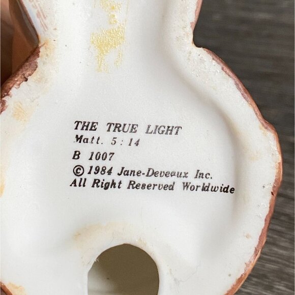 VTG 1984 "The True Light" Matthew 5:14, Jane-Deveaux Inc 5 inch Figurine - Picture 7 of 8